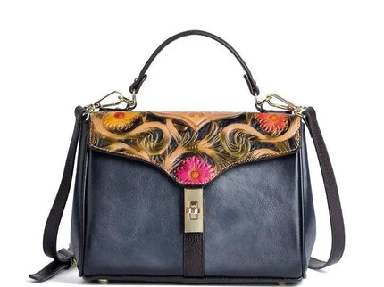 Rossie Viren Women's  Mini Leather Top Handle Satchel-1