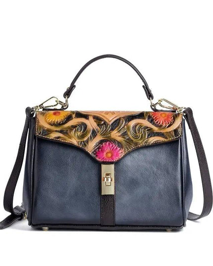 Rossie Viren Women's  Mini Leather Top Handle Satchel-1