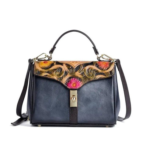 Rossie Viren Women's  Mini Leather Top Handle Satchel-1