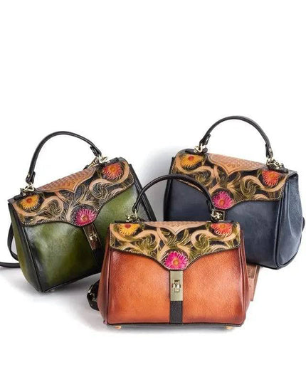 Rossie Viren Women's  Mini Leather Top Handle Satchel-2