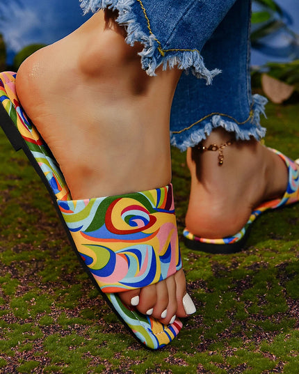 🥿 Fusion Funk Slippers | Colorful | Korean Style