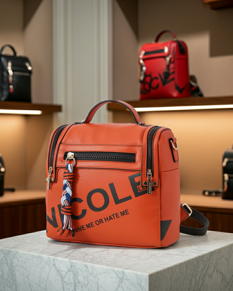MOCHILA CREMALLERAS LATERALES "NICOLE LEE"