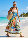 SOHO Artisanal Grafik-Maxikleid