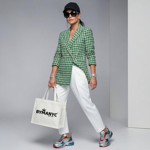 DAMEN BLAZER Grüner Tweed TRIBECA - BYMANYC ® New York