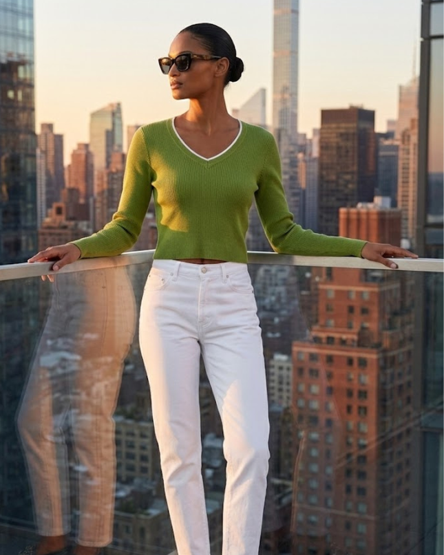 SOHO Women's Pistachio Green Knit Sweater Prêt-à-Porter BYMANYC ® New York-0