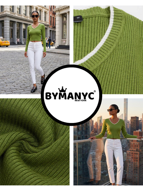 SOHO Women's Pistachio Green Knit Sweater Prêt-à-Porter BYMANYC ® New York-2