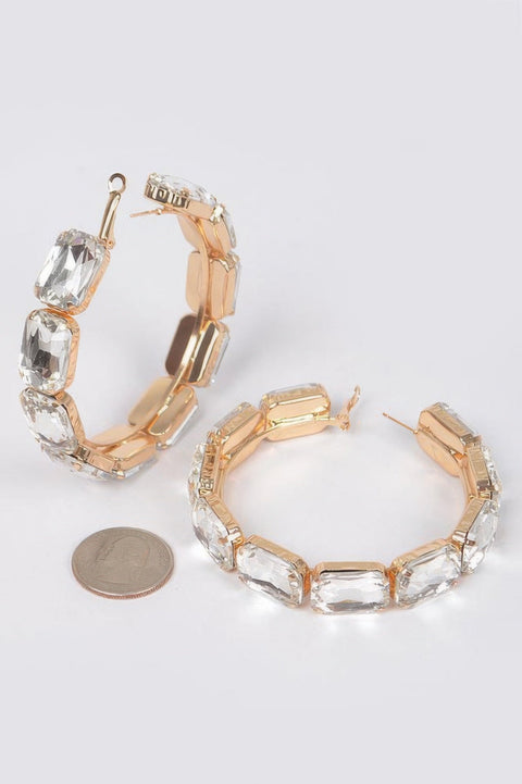 ST. MARKS Multicolor Stone Hoop Earrings: NYFW BYMANYC ® New York-2