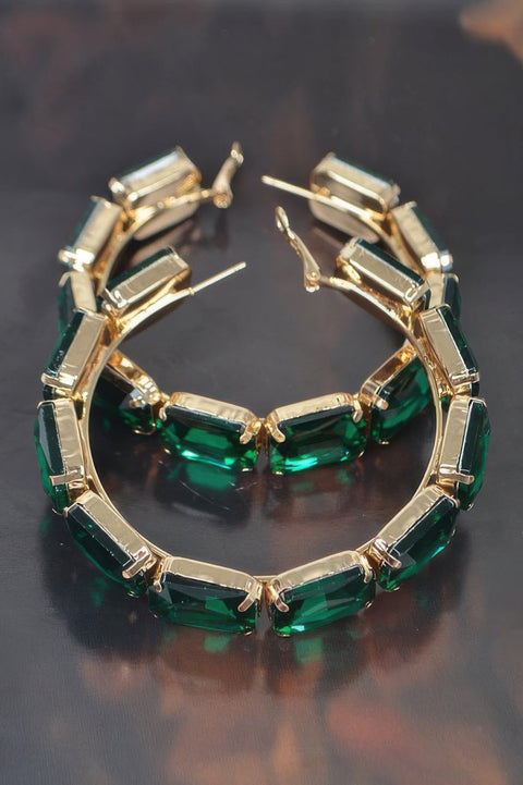 ST. MARKS Multicolor Stone Hoop Earrings: NYFW BYMANYC ® New York-3
