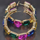 ST. MARKS Multicolor Stone Hoop Earrings: NYFW BYMANYC ® New York-4