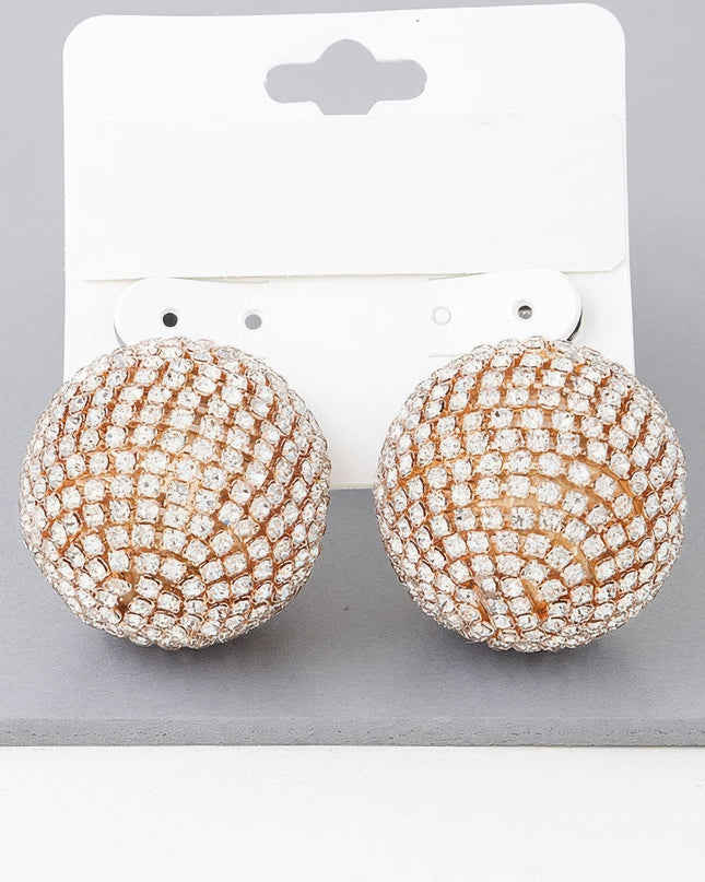 STUDIO 54 Bejeweled Rhinestone Disco Earrings: BYMANYC ® New York-0