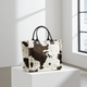 BIG Kuschel Shopper Felltasche mit Kuhmuster und festem Griff in 3 Farben