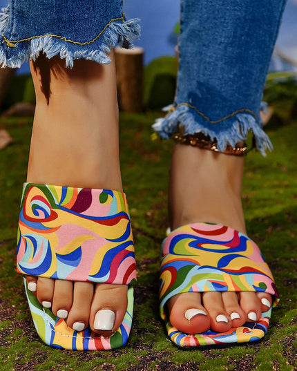 🥿 Fusion Funk Slippers | Colorful | Korean Style