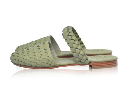 Sea Escape Woven Leather Slide Sandals-3