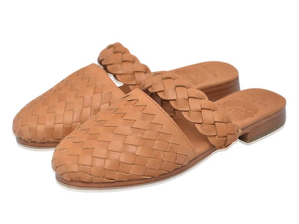 Sea Escape Woven Leather Slide Sandalen – ELF