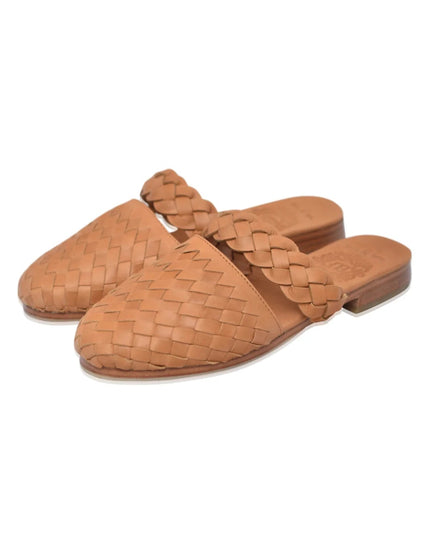 Sea Escape Woven Leather Slide Sandalen – ELF