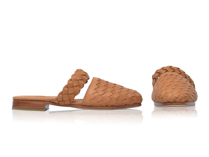 Sea Escape Woven Leather Slide Sandalen – ELF