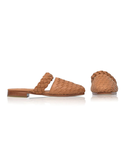 Sea Escape Woven Leather Slide Sandalen – ELF