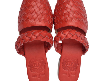 Sea Escape Woven Leather Slide Sandals-1