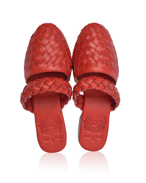 Sea Escape Woven Leather Slide Sandals-1