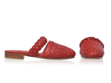 Sea Escape Woven Leather Slide Sandals-2
