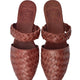 Sea Escape Geflochtene Leder-Slide-Sandalen