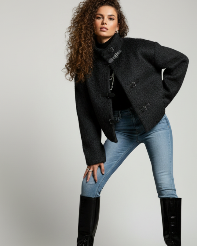 Short Wool-Feel Jacket, Upper West Side | Women - BYMANYC ® New York-1