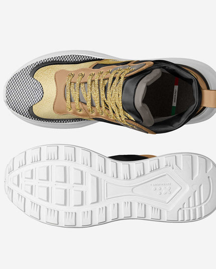 💟 Vegan Sport Sneaker MIDTOWN | Dorado (Gold) | Unisex | Handgefertigt in Italien