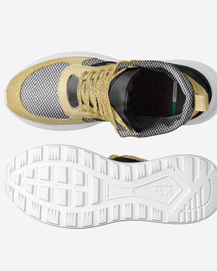 💟 Vegan Sport Sneaker NOLITA | Dorado (Gold) | Unisex | Handgefertigt in Italien