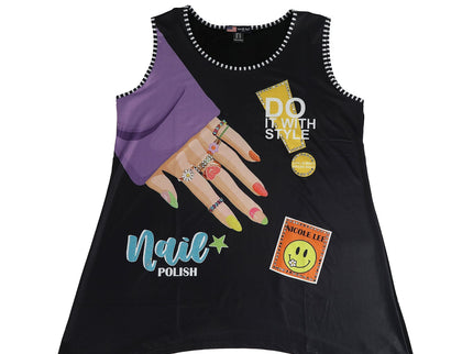 TOP TUNICA NICOLE LEE CON BRILLOS (NAIL POLISH)-0