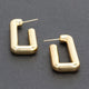 TRIBECA Square Chic Gold Dipped Hoop Earrings: NYFW BYMANYC ® New York.-0
