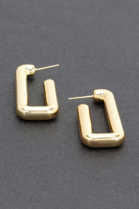 TRIBECA Square Chic Gold Dipped Hoop Earrings: NYFW BYMANYC ® New York.-0