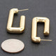 TRIBECA Square Chic Gold Dipped Hoop Earrings: NYFW BYMANYC ® New York.-1