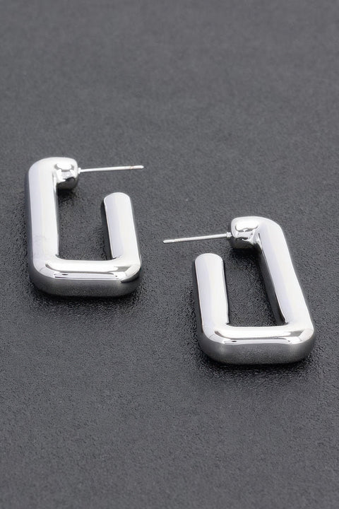 TRIBECA Square Chic Gold Dipped Hoop Earrings: NYFW BYMANYC ® New York.-2