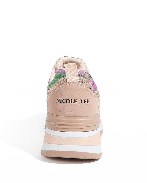 Modische Plateau-Sneaker (Violet Blossom)