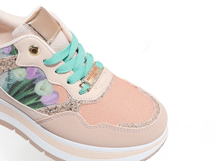 Modische Plateau-Sneaker (Violet Blossom)