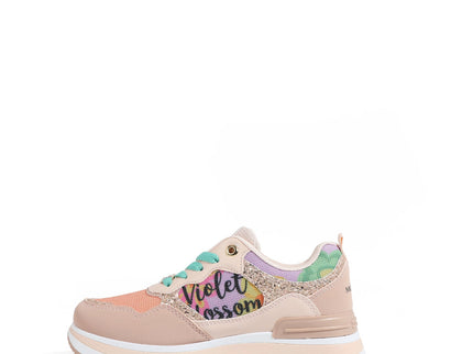 Modische Plateau-Sneaker (Violet Blossom)