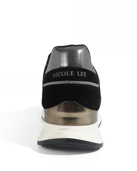 Plateau-Sneaker Schwarz – Nicole Lee