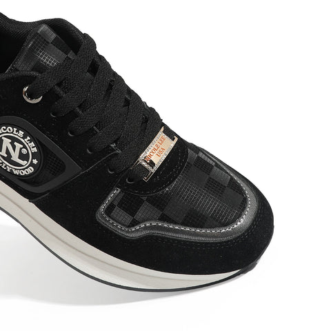 Plateau-Sneaker Schwarz – Nicole Lee