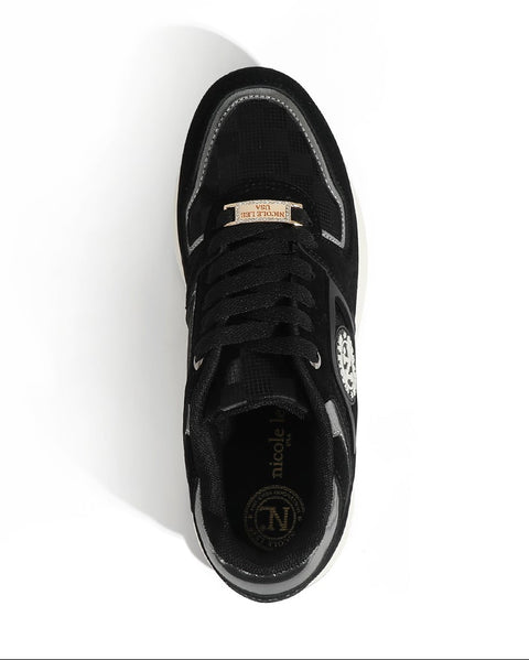 Plateau-Sneaker Schwarz – Nicole Lee