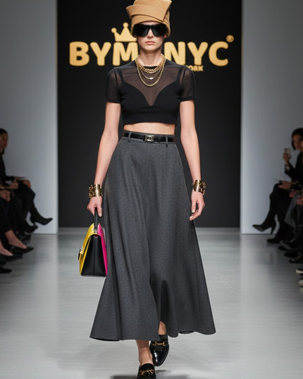 Tailored Flare Maxi Rock • MADISON | New Collection