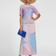 Two-Piece Suit with Color Contrast Top and Pleated Skirt For Women, Midtown, BYMANYC New York.-1