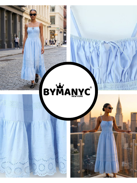 UPPER EAST SIDE Damenkleid Himmelblau Prêt-à-Porter BYMANYC ® NY