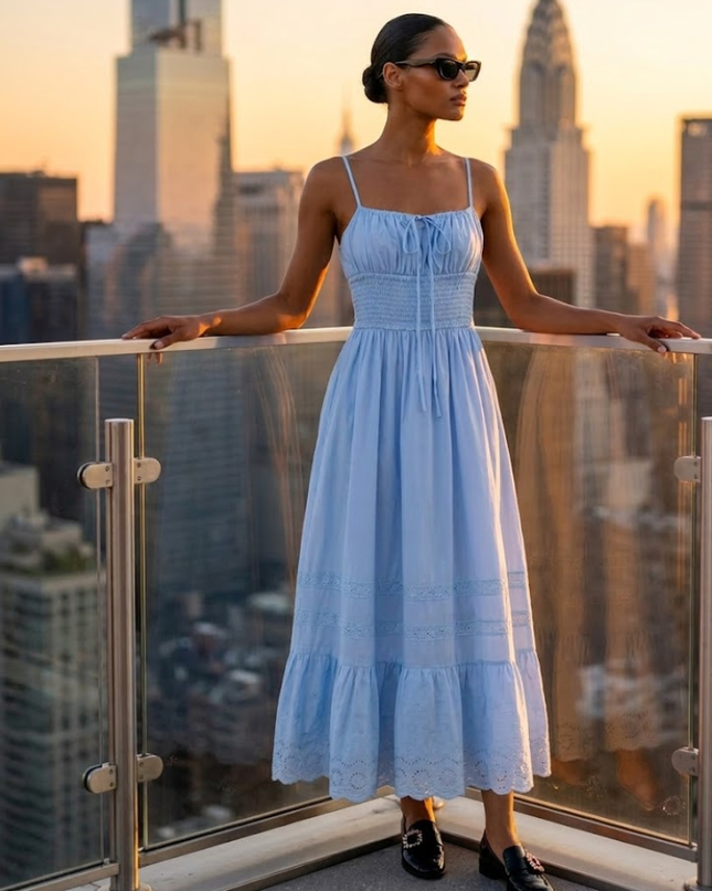 UPPER EAST SIDE Women's Sky Blue Dress Prêt-à-Porter BYMANYC ® NY-0
