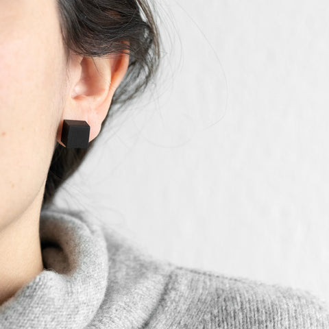 CUBE Earrings | Minimal Geometric Concrete Earrings-0