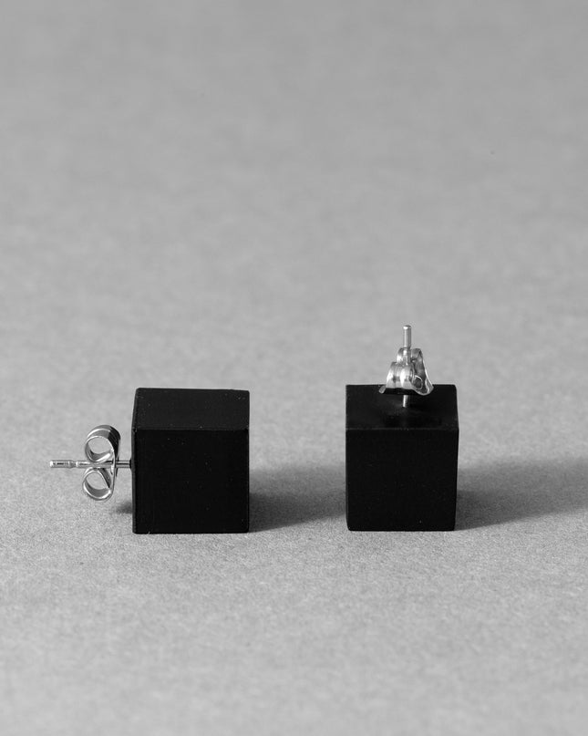 CUBE Earrings | Minimal Geometric Concrete Earrings-2