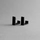 SQUARE EARRINGS | Black Concrete Geometric Design-0
