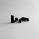 SQUARE EARRINGS | Black Concrete Geometric Design-2