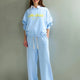 Côte d’Azur Sweatpants & Sweatshirt in Pastellblau