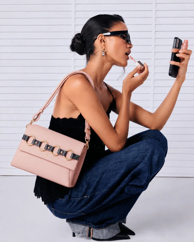 LaBante London | Alder Clutch & Crossbody Bag | Vegan | Nude