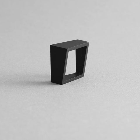 MK3 ASYMMETRIC RING in BLACK + BRASS SQUARE RING | Handmade Minimalist Jewelry Set